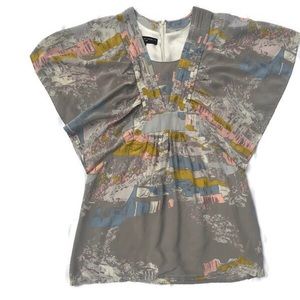 Anthropologie Twinkle By Wenlen Abstract Kimono